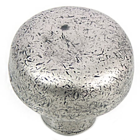 Large Round Knob, Riverstone, Distressed Pewter